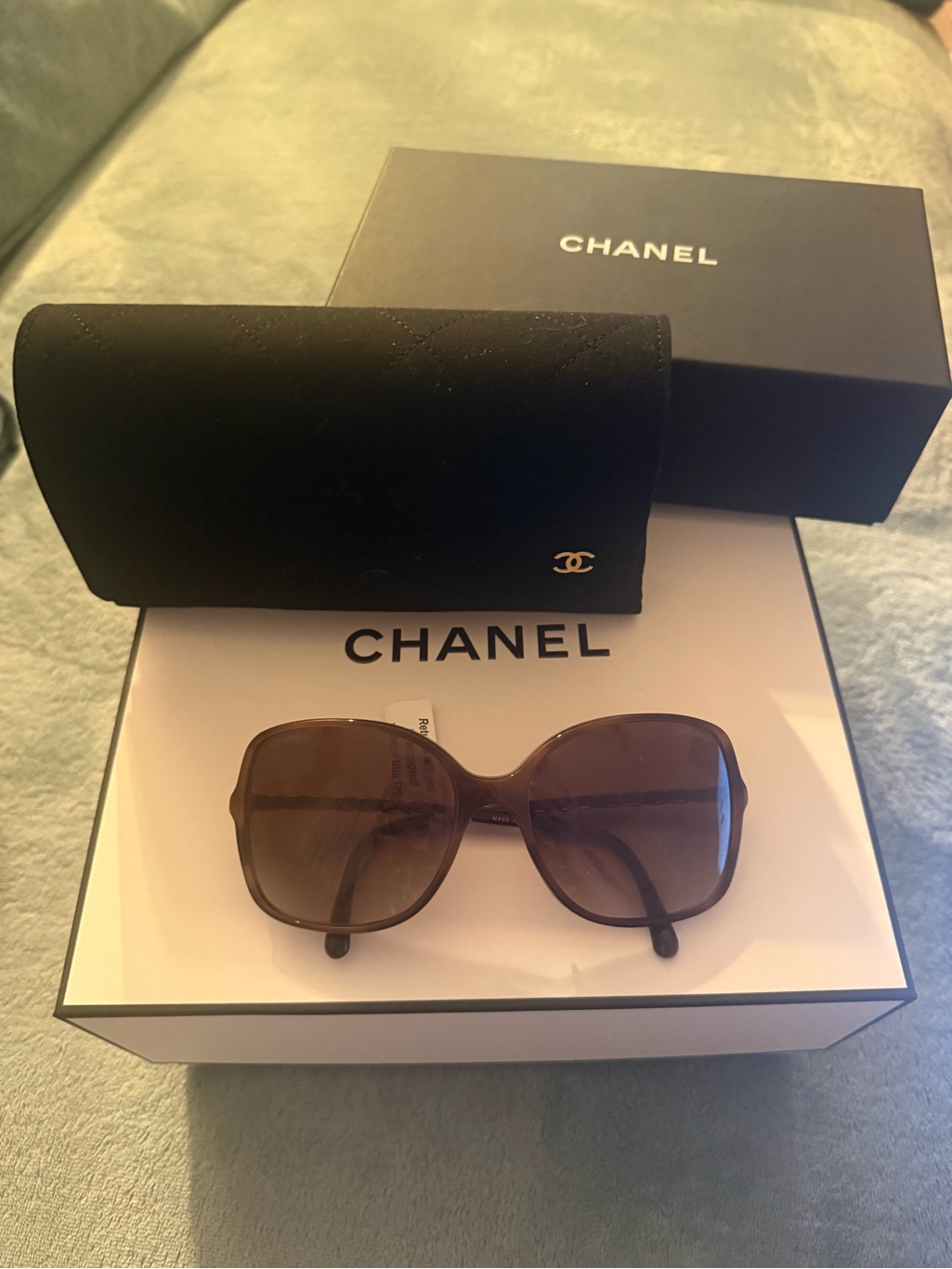 Chanel Square Sunglasses Classics Tortoise High Bridge New Never Worn